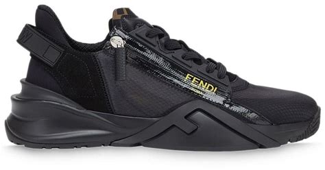 fendi men's black sneakers|Fendi denim sneakers.